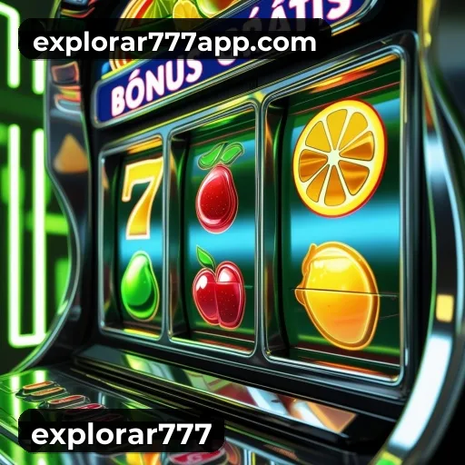 App explorar777 para iOS e Android — interface mobile, login biométrico e PIX integrado